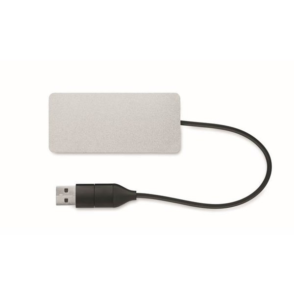 Obrázky: USB rozbočovač s 20cm káblom, biely, Obrázok 3