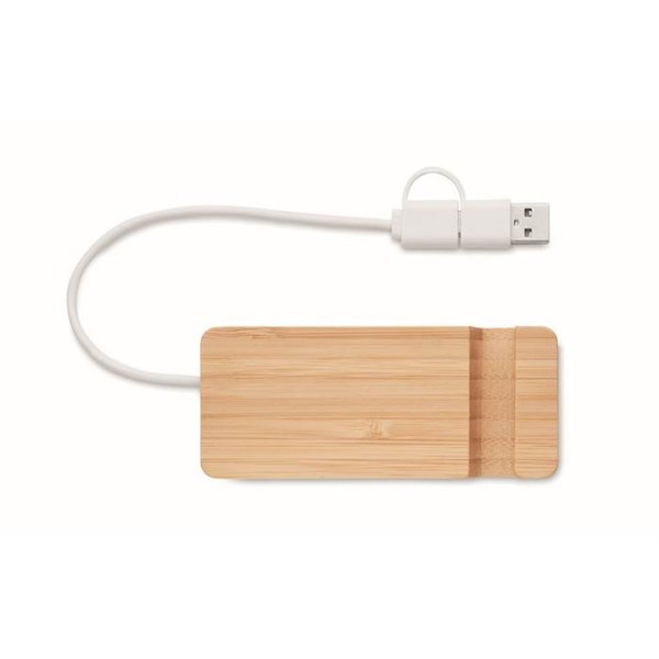Obrázky: Štvorportový bambusový USB rozbočovač, Obrázok 3