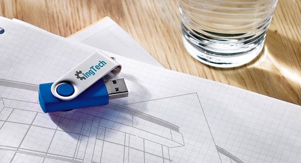 Obrázky: USB kľúč 4 GB, modrá, Obrázok 5