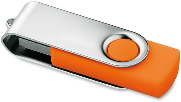 Obrázky: Techmate oranžovo-str.vykláp.USB flash disk 4GB