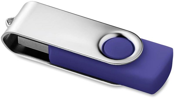 Obrázky: Techmate fialovo-str.vykláp. USB flash disk 4GB
