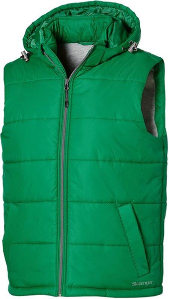 Obrázky: Fashion prešívaná vesta s kapucňou zelená L, Obrázok 1