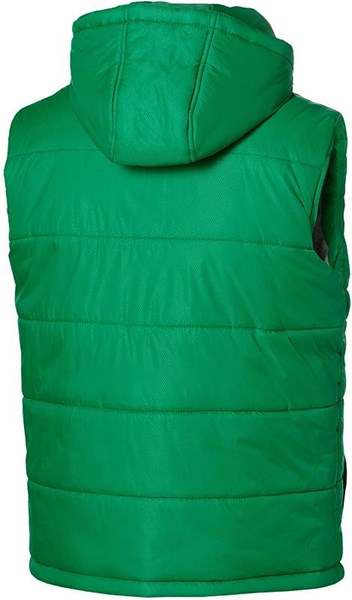 Obrázky: Fashion prešívaná vesta s kapucňou zelená L, Obrázok 2