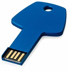 Obrázky: Hliníkový USB flash disk 16GB - modrý kľúč