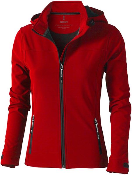 Obrázky: Langley dámska softshell bunda ELEVATE,červená XXL
