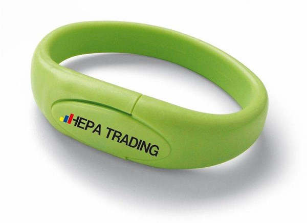 Obrázky: USB kľúč, náramok, 16 GB,zelená