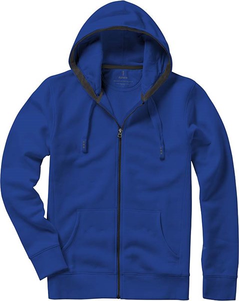 Obrázky: Arora mikina ELEVATE s kapucňou na zips, modrá,XXL, Obrázok 2
