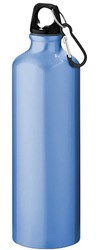 Obrázky: Svetlá modrá hliníková fľaša 770 ml s karabínou