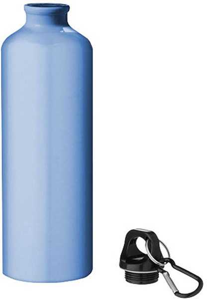 Obrázky: Svetlá modrá hliníková fľaša 770 ml s karabínou, Obrázok 2