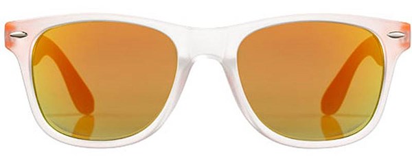 Obrázky: Oranžovo-biele slnečné okuliare v retro štýle, Obrázok 4