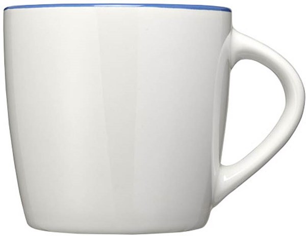Obrázky: Biely keramický hrnček s modrým vnútrom, 350 ml, Obrázok 5