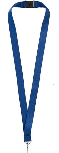 Obrázky: Námor. modrá šnúrka na krk so sponou a karabinkou