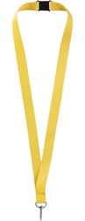 Obrázky: Žltá šnúrka na krk so sponou a karabinkou