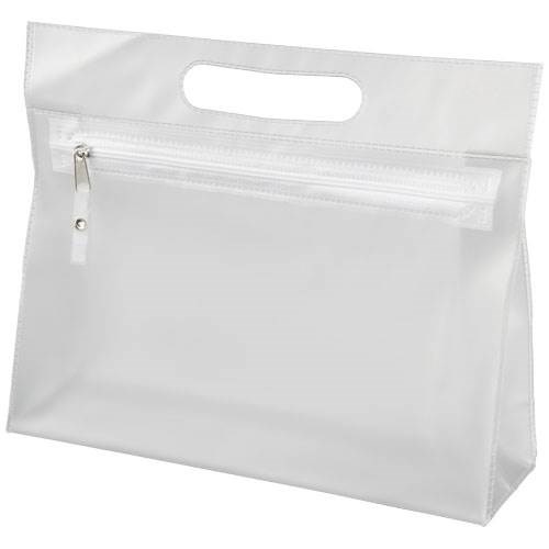 Obrázky: Transparentná toaletná taška, biela