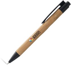 Obrázky: Bambusové guličkové pero, čierne doplnky ČN