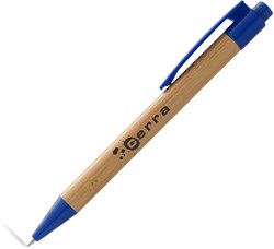 Obrázky: Bambusové guličkové pero, modré doplnky ČN