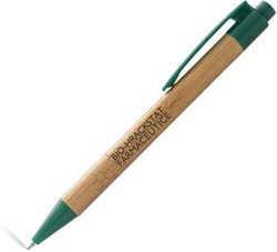 Obrázky: Bambusové guličkové pero, zelené doplnky ČN