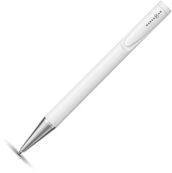 Obrázky: Biele plastové guličkové pero Carve, ČN