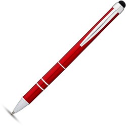 Obrázky: Červené kovové guličkové pero a stylus hrot, ČN
