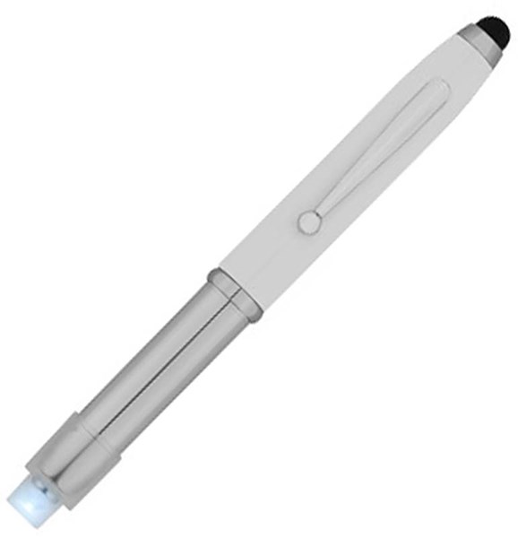 Obrázky: Kovové biele pero, baterka a stylus hrot, MN, Obrázok 3