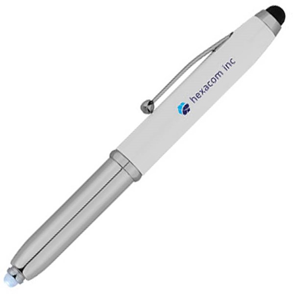 Obrázky: Kovové biele pero, baterka a stylus hrot, MN, Obrázok 7