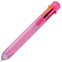 Obrázky: Ružové multifunkčné guličkové pero - osem náplní