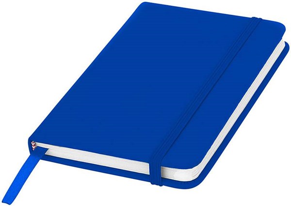 Obrázky: Modrý zápisník A6 so zaisťovacou páskou