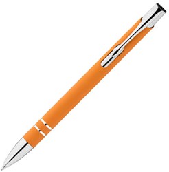 Obrázky: Oranžové hliníkové pero potiahnuté gumou, ČN