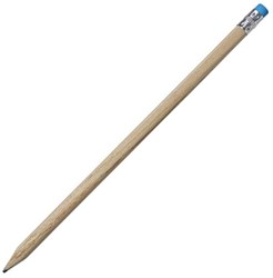 Obrázky: Drevená ceruzka neostrúhaná s modrou gumou