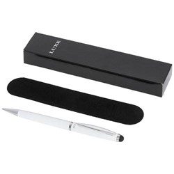 Obrázky: Biele guličkové pero so stylusom LUXE, ČN