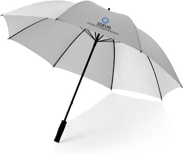 Obrázky: Veľký golfový dáždnik odolný voči búrke, striebor.