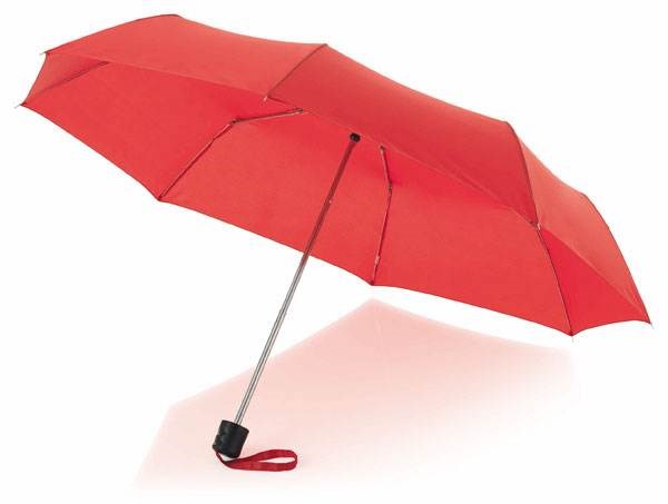 Obrázky: Červený 3dielny skladací dáždnik