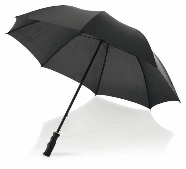 Obrázky: Čierny golfový dáždnik s tvarovanou rukoväťou