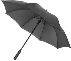 Obrázky: Čierny automatický dáždnik s gumovou rukoväťou