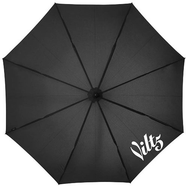 Obrázky: Čierny automatický dáždnik s gumovou rukoväťou, Obrázok 6