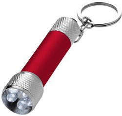 Obrázky: Červený kovový prívesok na kľúče s 5xLED svetlom