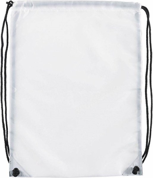 Obrázky: Jednoduchý reklamný ruksak, biela, Obrázok 2