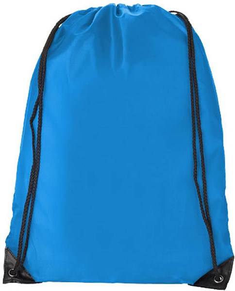 Obrázky: Aqua-modrý jednoduchý reklamný ruksak, Obrázok 2