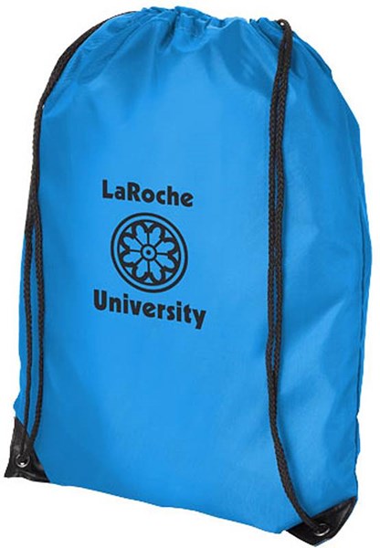 Obrázky: Aqua-modrý jednoduchý reklamný ruksak, Obrázok 3