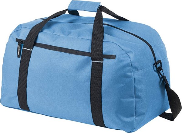 Obrázky: Modrá cestovná taška Vancouver, čierne doplnky