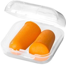 Obrázky: Oranžové štuple do uší v transparentnom puzdre