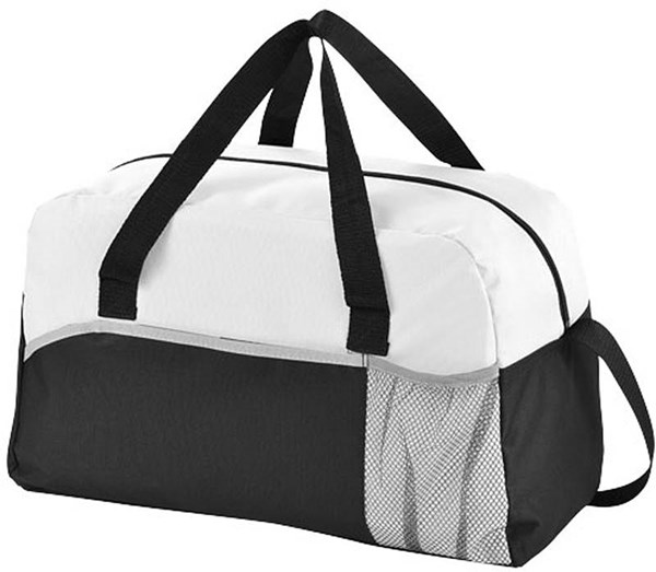 Obrázky: Bielo-čierna športová taška s popruhom na rameno