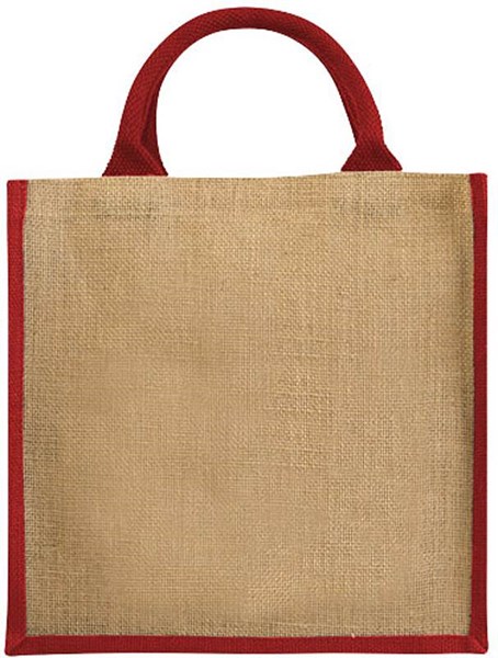 Obrázky: Jutová taška s lemovaním v červenej farbe , Obrázok 4