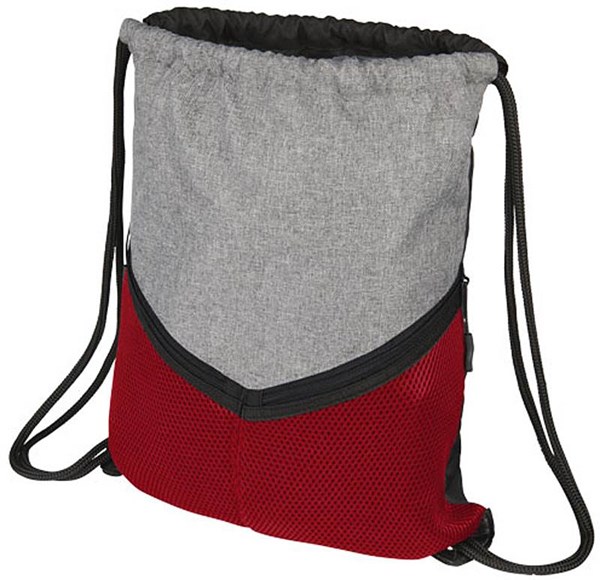 Obrázky: Červeno-šedý športový sťahovací ruksak, Obrázok 2