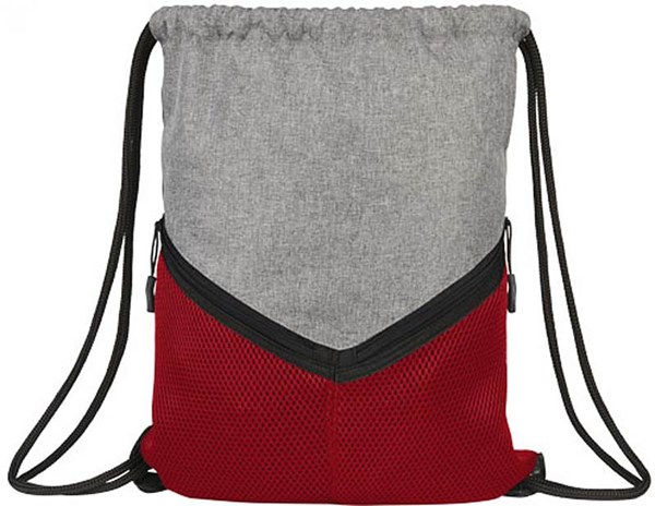Obrázky: Červeno-šedý športový sťahovací ruksak, Obrázok 3