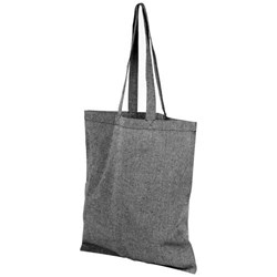 Obrázky: Čierna taška z recyklovanej bavlny 150 g/m²