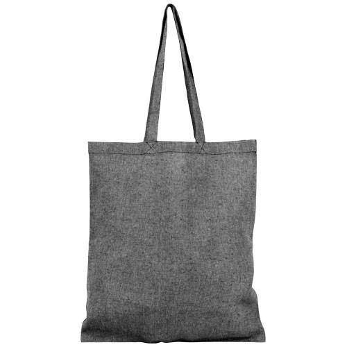 Obrázky: Čierna taška z recyklovanej bavlny 150 g/m², Obrázok 2