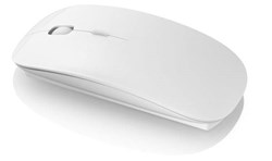 Obrázky: Biela elegantná bezdrôtová myš