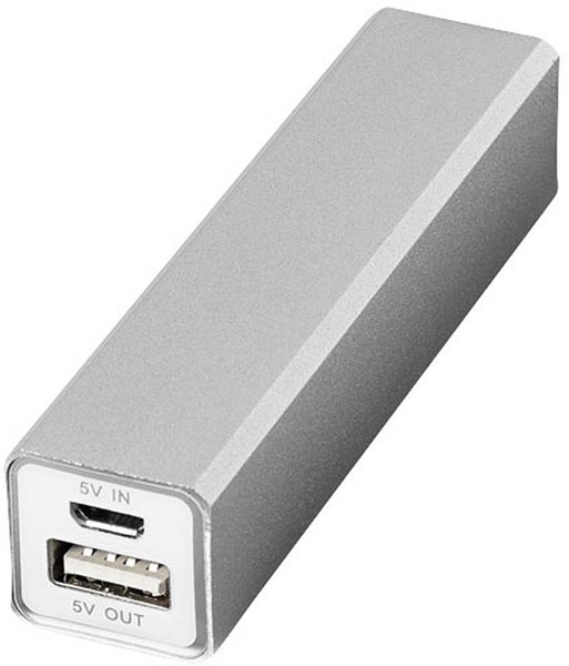 Obrázky: Strieborná aluminiová Powerbank 2200mAH