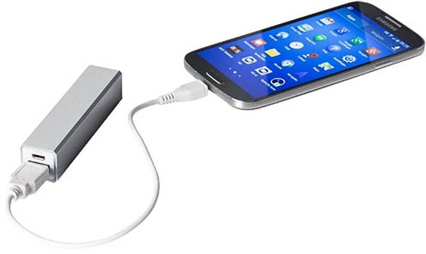 Obrázky: Strieborná aluminiová Powerbank 2200mAH, Obrázok 4